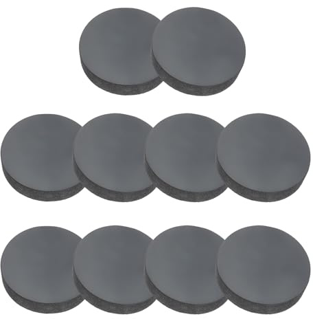 PATIKIL Dischi Di Gomma Massicci Rondelle, 10 Pc Spaziatori Anti-Vibrazione 25mm OD x 5mm Spessore Guarnizione Rotonda Di Gomma Distanziali Rondelle Per Fai Da Te, Nero
