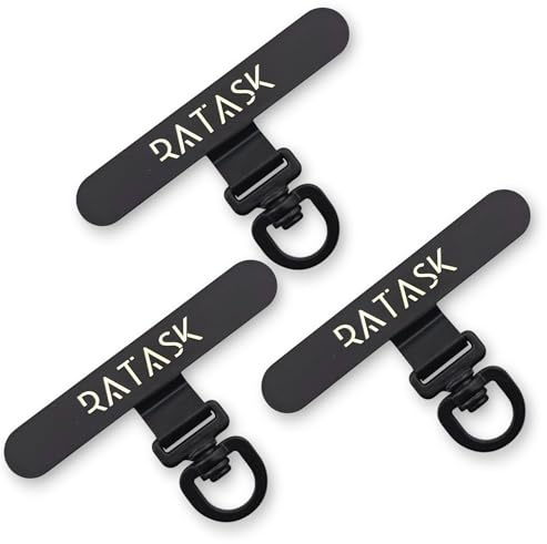 RATASK Tether Tab for Phone Lanyard, Mobile Phone Strap Tether Patch, Universal Tether Patch, Durable Metal or Soft Fabric Option, Pack of 3
