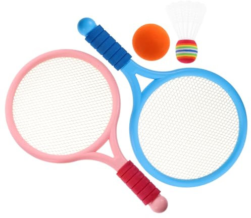 ibasenice Racchette Da Badminton Per Ragazzo Set Di Giocattoli Sportivi Racchette e Palline Realizzato in Materiale Resistente Dimensioni Compatte Per Facile