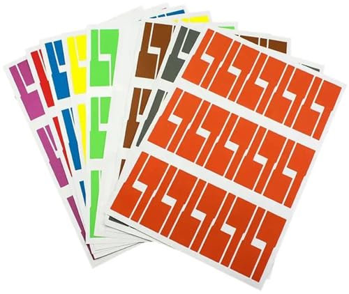 Marcadores de cables de red, etiquetas autoadhesivas de colores útiles for cables, etiquetas de identificación, marcadores, organizadores de cables de fibra (300 unidades)(Mix 300pcs)