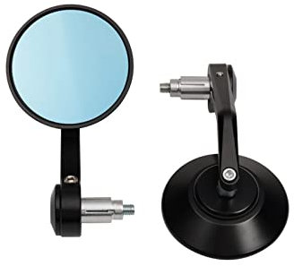 OEXRIG Motorrad Spiegel Für Vespa Für GTS 300 Für GTV 250 Für Primavera 150 Für Sprint 125 50 LX Für LXV PX Motorrad-Rückspiegel Motorrad Lenkerendenspiegel(B Black)