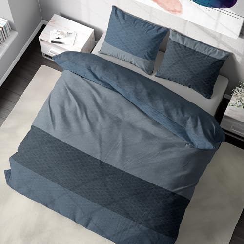 DILIOS Bettwäsche 200x200 Baumwolle, 3-teilig mit Reißverschluss, Premium | 1 Bettbezug 200x200 + 2 Kissenbezüge 80x80, Baumwolle, Renforcé, OEKO-TEX, atmungsaktiv