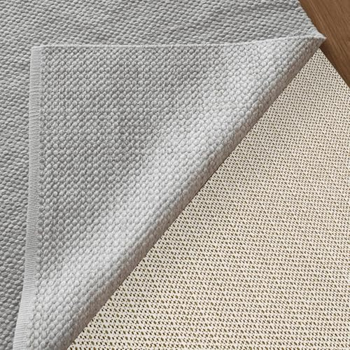 Base Antideslizante para Alfombra 60 x 115 cm de PVC Cojin Suelo Multiusos Can Be Cut to Any Size Easily para Cajones Estantes Bandeja, Blanquecino