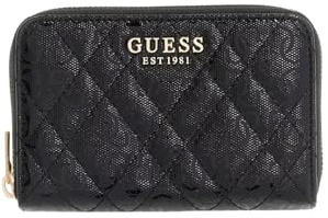 GUESS Geldbörse Isemay SLG Medium Zip Wallet Black schwarz