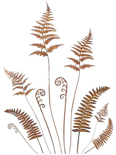 WADORN Lot de 10 piquets décoratifs métalliques pour parterres de fleurs rouillées pour extérieur, jardin, jardin, jardin, pelouse, cour, allée et arrangement de jardin floral