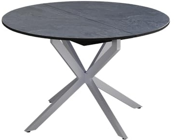 Vicco Esstisch Loyd, Anthrazit/Grau, 120-160 x 120 cm ausziehbar