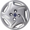 Aftermarket SERIE 4 COPRICERCHI COPPE RUOTA 13 SEICENTO BRUSH LOGO BLU NON ORIGINALI, in Plastica 9047