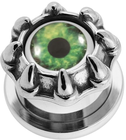 Monster Piercing -Tunnel 18MM Monstre Oeil dans Dragon Claw 316L Chirurgical Acier Chair Le per?Age des Oreilles