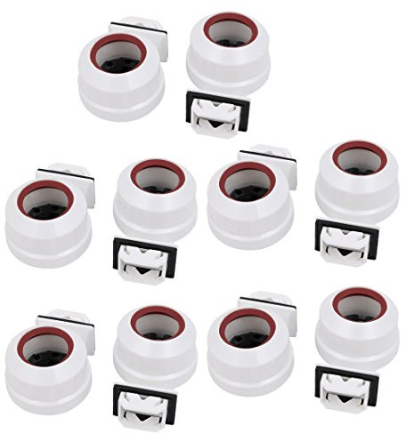 sourcing map 10Stk. T8 zu T12 Leuchtstoff Lampen Halter G13 Basis Einzelkopf Grabstein Lampenfassung AC 500V 2A für LED Leuchtstoffröhre
