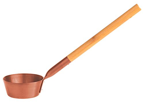 Rento Saunakelle Aluminium mit Bambusgriff Kupfer Braun