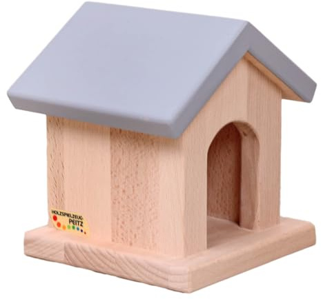 Holzspielzeug Peitz Hundehütte | Tierunterstand | Bauernhof-Zubehör | Natur | Kinder-Bauernhof | vielseitige Einsatzmöglichkeiten