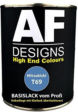 Alex Flittner Designs 250ML Autolack für Mitsubishi T69 Medium Blue Metallic Basislack spritzfertig
