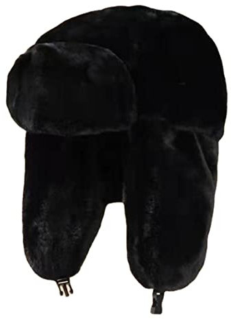 ANEWISH Damen Wintermützen mit Ohrenklappen,Fellmütze,Kunstfellmütze,Fliegermütze,Hält Warm Beim Skifahren,Schlittschuhlaufen und Anderen Outdoor-Aktivitäten Erhältlich Schwarz