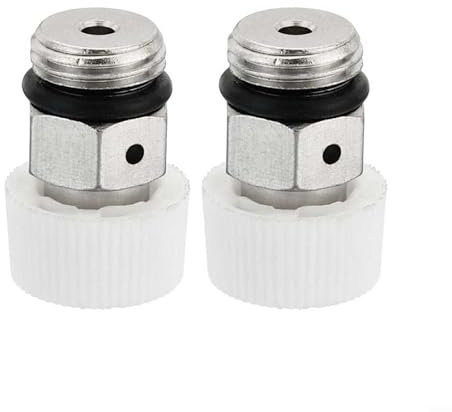 2PCS Radiator Air Venting Valve, for BSP Male Thread Nickel Plated Brass Manual Radiator Air Vent Bleed Valve for Heating Systems(3/8)