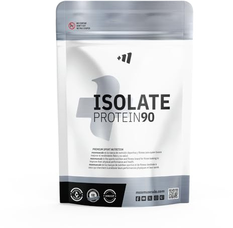 MASmusculo - Proteína Isolate 90 CFM - 1 Kg - Proteína Suero de Leche - Mayor Pureza - para Bajar de Peso - Batido para Ganar Masa Muscular - Recuperación Muscular - Sabor Capuccino