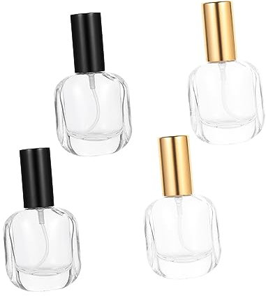 POPETPOP 4pcs Glass Perfume Bottles Cosmetic Spray Bottles for Bathroom Use Simple Sprayers Press Spray Type