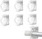Wekuw 6 Stücke Gardinenstangenhalter Gardinenstange Ohne Bohren Gardinenstange zum Kleben Gardinenhaken Halterung Gardinenstange Curtain Rod Holder Geeignet für Alle Glatten Oberflächen