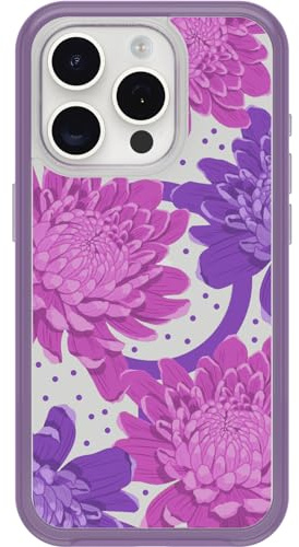 OtterBox Symmetry Clear MagSafe Case for iPhone 15 Pro, Papercut Flowers | Shockproof, Drop-Proof, Protective Thin Case, 3x Tested to Military Standard