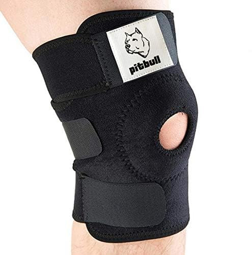Pitbull Rodillera ajustable M, rodillera ortopédica rotulea ajustable soporte deportivo para ligamentos rótula menisco banda rodilla artritis deportiva para levantamiento de pesas y correr