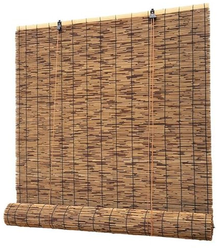 ORANGES Bambusrollo Outdoor Wetterfest 110 120 140 160 Breit Bambus Rollo Schilf Vorhang Raffrollo Sonnenschutz Anti-UV Holzrollo Anpassbar Handgewebte für Fenster (Size : W160 x H160cm)