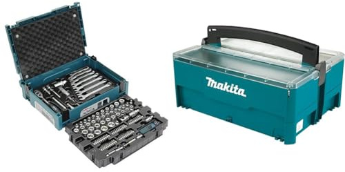 Makita COFFRET MAKPAC OUTILLAGE À MAIN 120 PCS E08713 & Boîte à outils compatible système MakPac - MAKITA P-84137