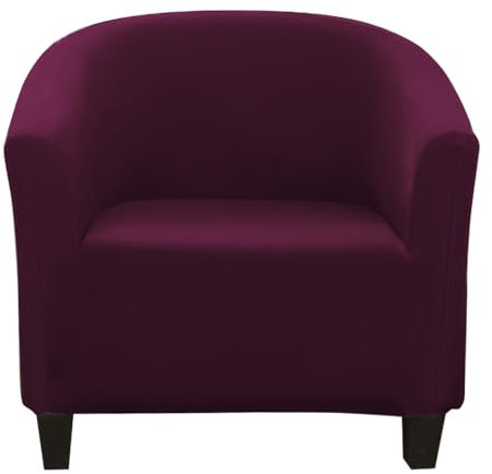 Meigeh Sesselbezug Stretch Sesselschoner Sesselhusse Sesselüberwurf für Tullsta Stuhl Cocktailsessel Schonbezüge Bohnenpaste rot