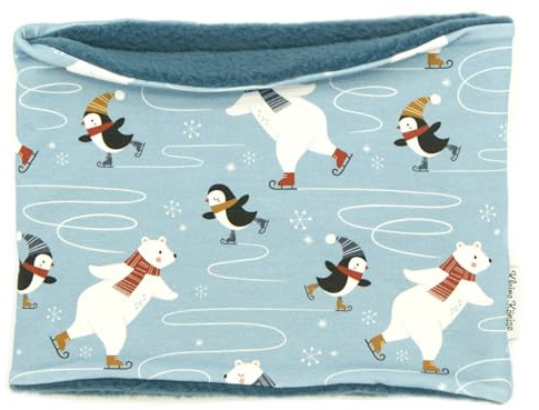 Kleine Könige Loop Schal Kinder Jungen bis 10 Jahre · viele Muster · Innen Fleece Kuschel · Made in Germany