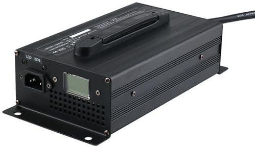 WLEJSL Chargeur Batterie Chariot Élévateur Électrique 60 V 15 a Chargeurs Batterie Plomb Acide 1200 W Charge d'entretien, Écran LCD pour Voiture Électrique, Chariot Élévateur,Alligator Clip