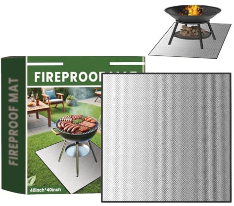 Matta för under grill | återanvändbar grillmatta | stor grillmatta för utomhusgrill, oljesäkert vattentätt grillskydd för däck och uteplatser