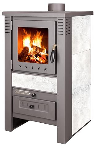 Stufa a legna modello BIO LEGNA NOVA RIVESTIMENTO IN CERAMICA - CON ASPIRACENERE 1000 W