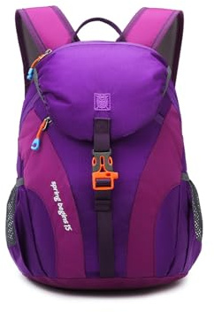 PORRASSO Wanderrucksack Rucksack 15L Reiserucksack Leichter Wasserdichter Daypack Hiking Backpack für Damen Herren Trekking Radfahren Klettern Reisen Sport Lila
