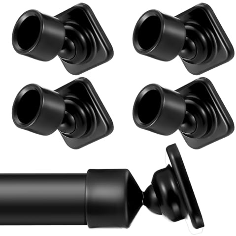 Newtay 2 Sets abgewinkelte Duschstange Halterung für schräge Wände abgewinkelte Wandhalterung für 25 mm Duschstange kostengünstige Lösung