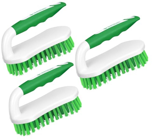 SetSail Scheuerbürste, robuste Scheuerbürsten zur Reinigung mit steifen Borsten, Reinigungsbürste für Dusche, Badezimmer, Teppich, Küche und Badewanne, 3 Stück, Grün