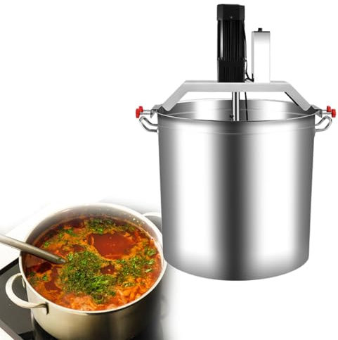 GESAIDES Automatischer Lebensmittelmixer, Hot Pot-Würzsaucen-Rührmaschine, Edelstahl-Gasheizung, für die Hausmannskost in der Restaurant-Lebensmittelfabrik,80L