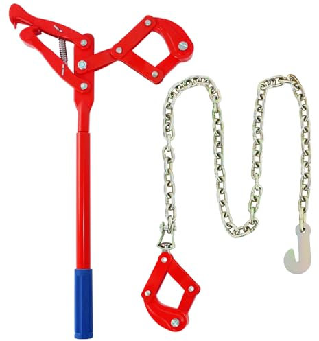 Zwinz Barbed Wire Fence Stretcher, Heavy Duty 47.25 Chain Link Fence Strainer, Chain Link Puller Labor-Saving Lever Design Capacity 2200lbs