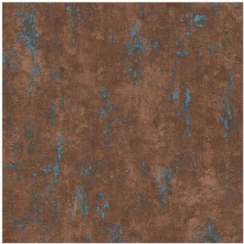 YöL Industrial Copper Rust Effect Metal Look - Contemporary Versatile Sophisticted - Feature Statement Wall - Living Room Dining Room Bedroom - Extra Washable Paste The Wall Wallpaper