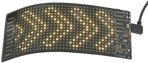 LED-Anzeigetafel 17.3 * 7cm Flexible LED-Anzeigetafel mit IP65 Wasserschutz APP-Steuerung & Fernbedienung, Namensschild Programmierbar 0.04kg Tragbares Schild für Auto, Shop & Bar