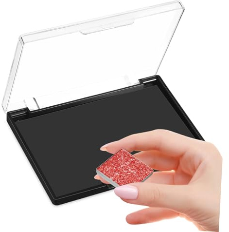CLISPEED Magnetische Leere Make Up Palette Mittlere Größe Transparenter Deckel Lidschattenbehälter Organizer für Kosmetik