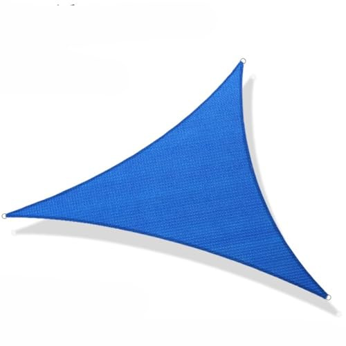 Toldo triangular de 5 m x 3 m x 4 m, protección UV, tela permeable al agua y al aire, anillos en D de acero inoxidable, ideal para patio, cochera, jardín, balcón.