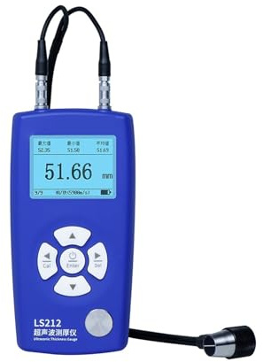 Misuratore di spessore a ultrasuoni LS212 0,8-350 mm ad alta precisione for metallo, acciaio, lamiera, plastica, vetro, ceramica Rilevamento automatico
