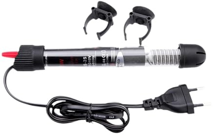 LOVIVER Chauffage Submersible pour Aquarium 25 W, réglable, 20-34 °C, Prise UE 220 V, léger, pour Petit Aquarium de 30 L, Installation Facile, contrôle