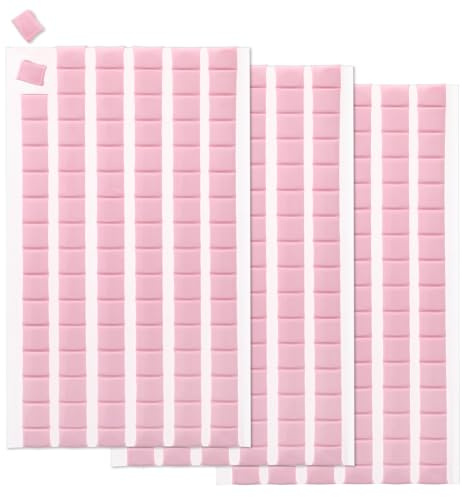 Piriuuo 288 impasti adesivi, pasta adesiva per pareti, colla per foto, adesivi biadesivi, riutilizzabili, invece di foratura, autoadesivi, strisce per poster fai da te, poster per nail art, rosa