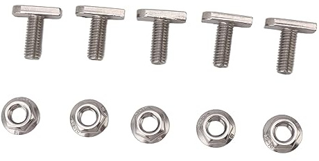 Haofy Set di Viti con Testa a Martello M8 in Acciaio Inossidabile da 15 con Filettatura Completa per Montaggio di Pannelli Solari, Installazione Fotovoltaica, Assemblaggio di Strutture Metalliche