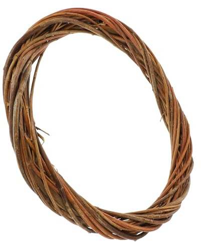 Healeved Couronne en Osier Tressé pour Artisanat Noël, Cadre de Couronne pour Décoration Intérieure et Événements Spéciaux