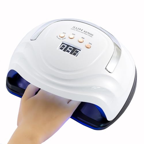 UV LED Nail Lamp, Nail Dryer 380W UV Lamps for Gel Nails with 4 Timer, and With Automatic Sensor with 81 LED Beads, Which is Suitable For Nail Polish Gel Curing and Polishing Nail Lamp