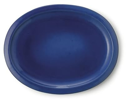 CERTRE - Sottovaso Bonsai Ovale in Gres, Made in Italy, Colore Blu Elettrico (Smaltato) | Misure Esterne 24x19x2 cm (Prodotto SEMIARTIGIANALE, possibili VARIAZIONI di Colore)