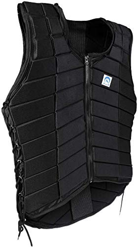 Inzopo - Gilet di sicurezza professionale imbottito in EVA, con cerniera, per equitazione e equitazione, protezione posteriore e protezione regolabile, per donne e uomini, bambini, taglia M