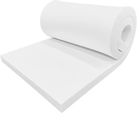 DURAFOAM High Density White Firm Foam For Use In Upholstery, Cushions, Sofa, Beds, Seats, Campervans, Indoor/Outdoor Padding, DIY - DF160W - 80 x 20 x 1 inch (200 x 50 x 2.5cm)