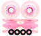 POFET Skateboard-Räder, 70 x 51 mm, magnetisch, leicht, transparent, für Outdoor-Sport, Skateboarding, Skateboarding, Skateboard-Lager, Cruiser-Longboard, Achse (Pink)