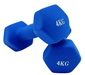 Lot de 2 haltères courtes Hexagon pour aérobic 4 kg